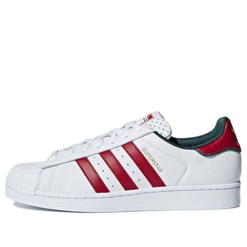 adidas Originals Superstar Shoes 'White University Red Green' D96974 - 1