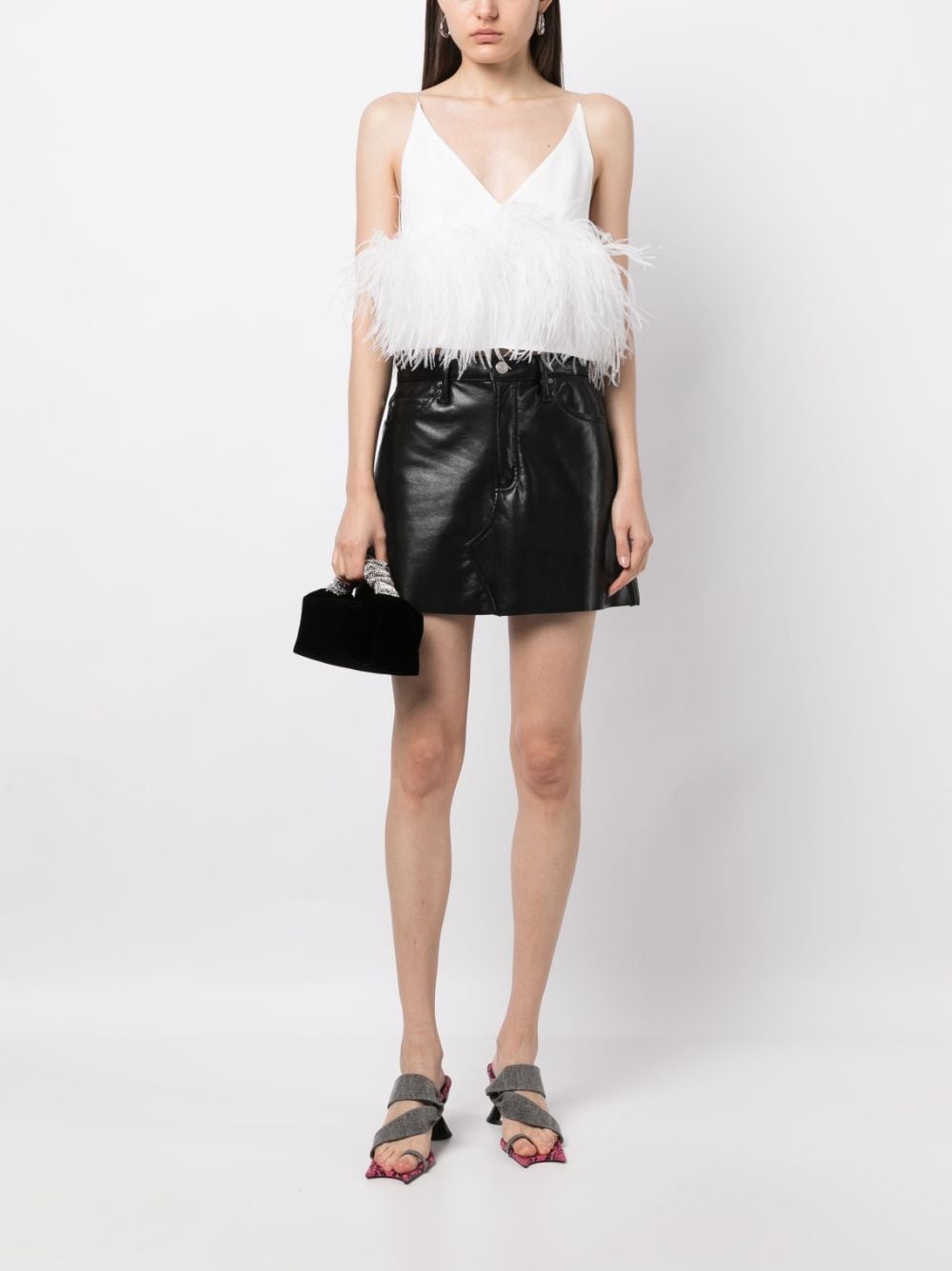 Poppy feather-detailing top - 2