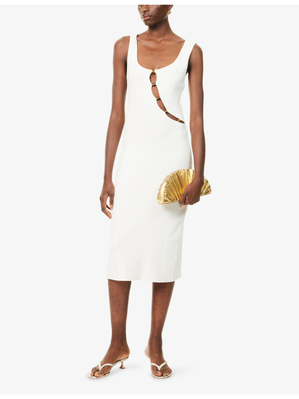 Chiara Beaded Knitted Midi Dress - 2
