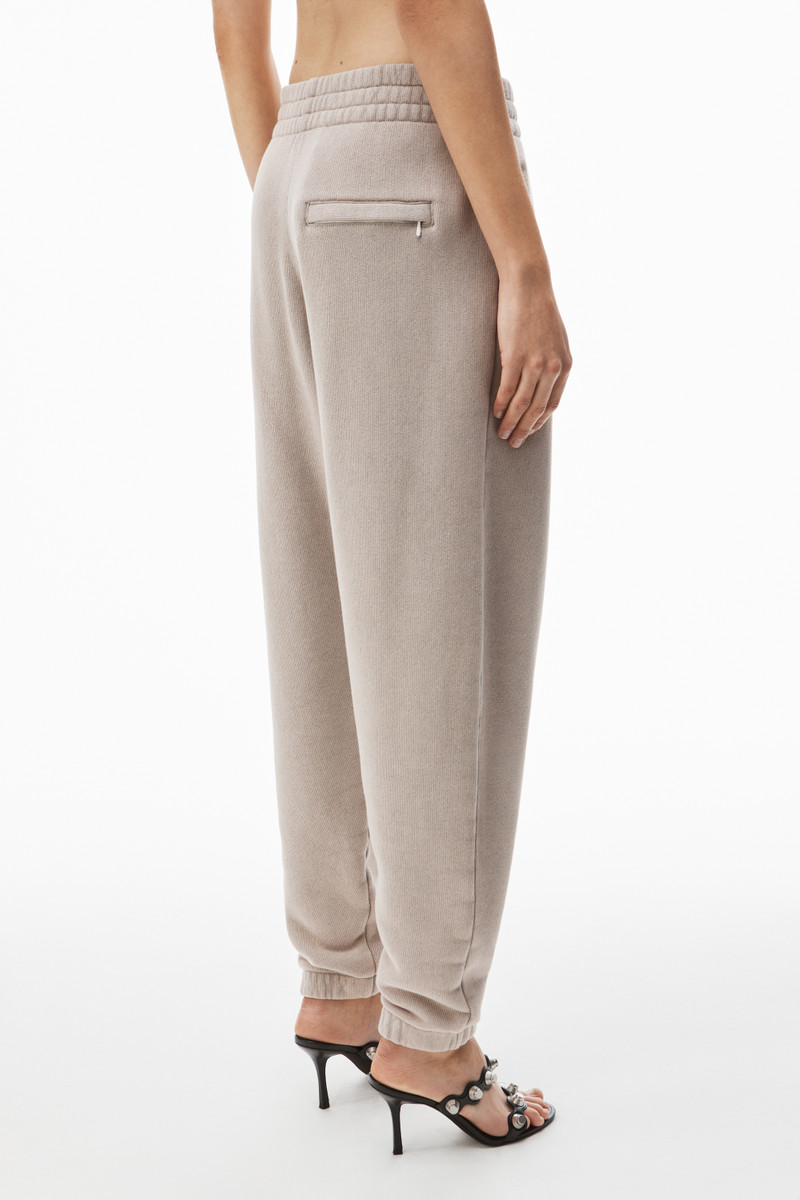 flame logo-embossed sweatpant in cotton terry 4