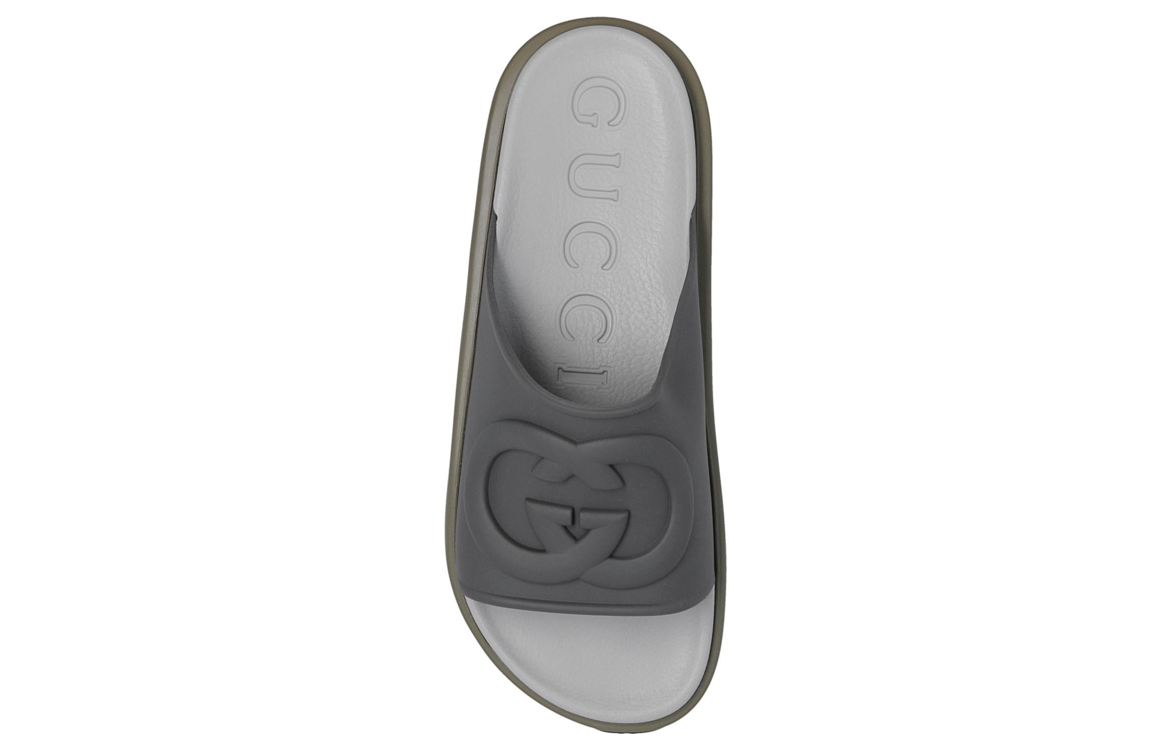 Gucci Interlocking G Slide 'Dark Grey Khaki' 692380-JF000-1126 - 5