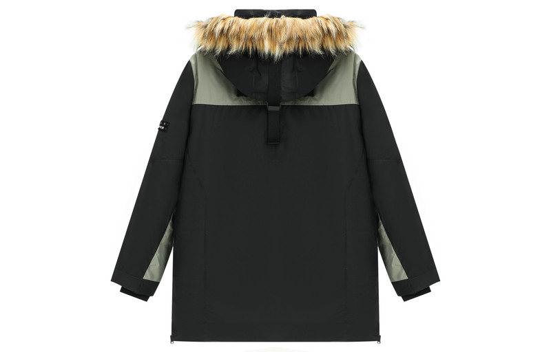 New Balance New Balance Logo Classic Down Jacket 'Black Grey' AMJ14300-BK outlook