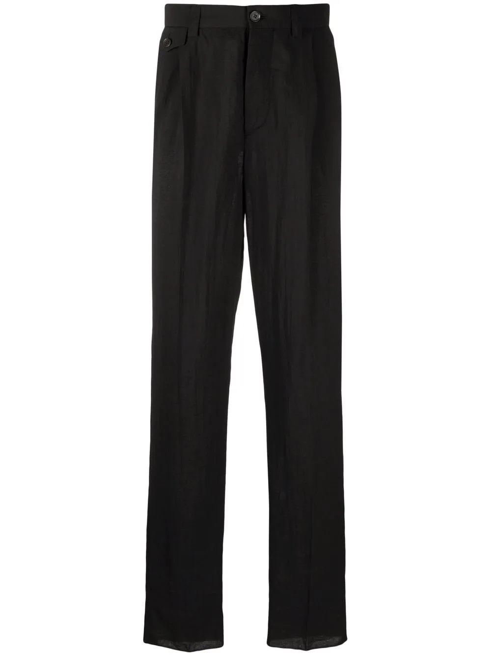 box pleat straight trousers - 1