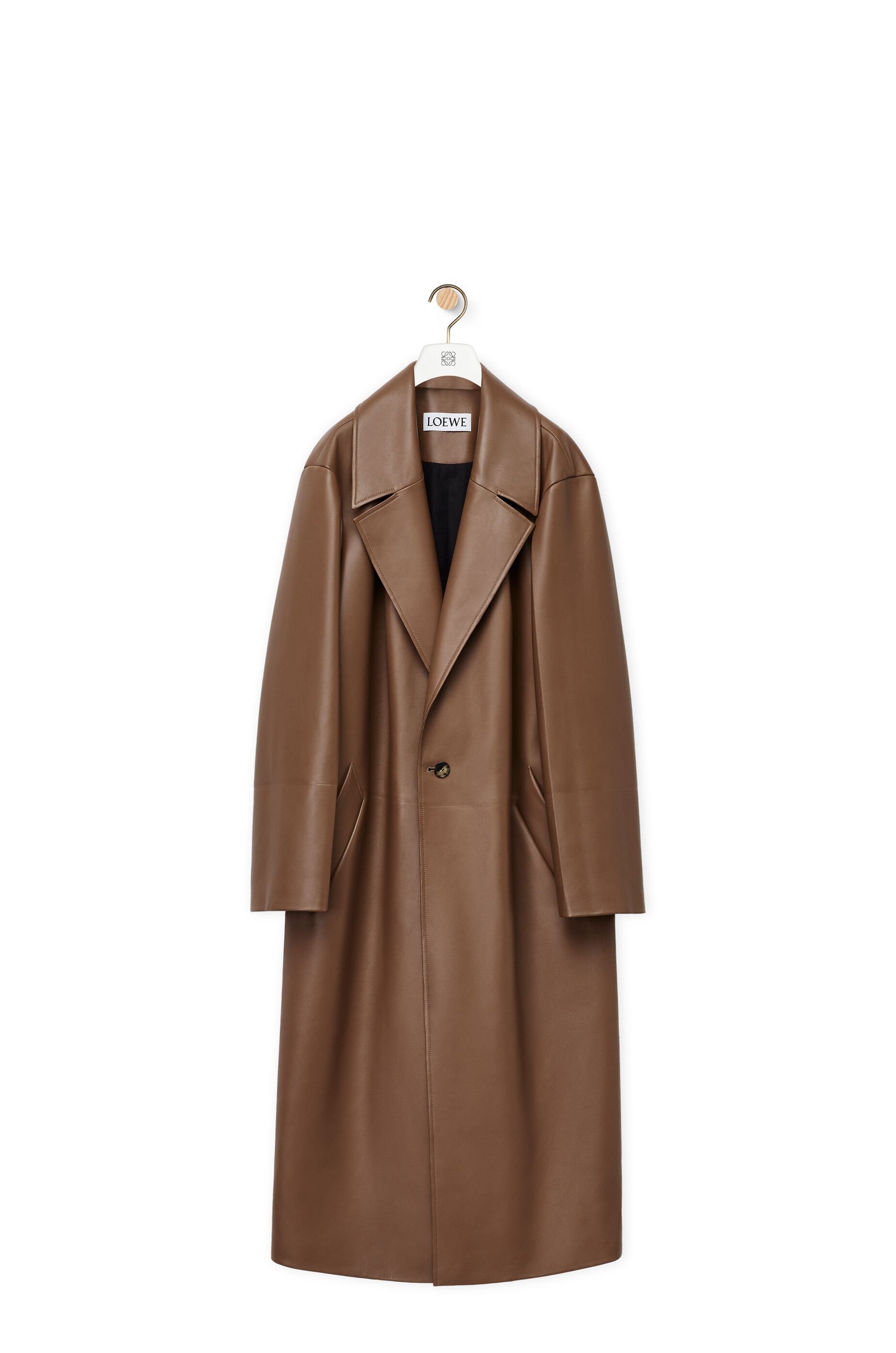 Pleated coat in nappa lambskin - 1
