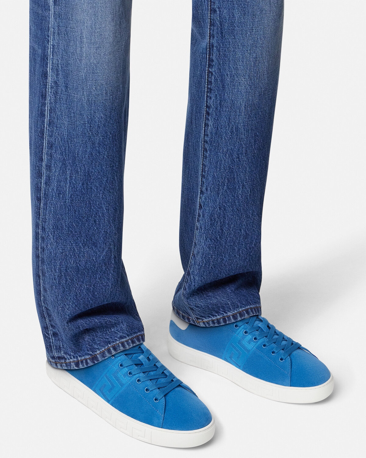 Suede Greca Sneakers - 3