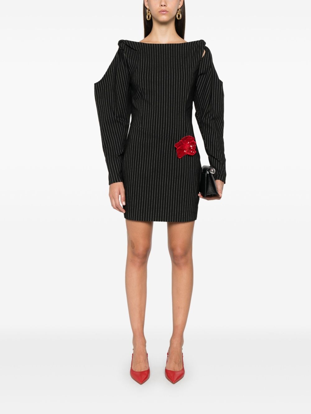knotted mini dress - 2