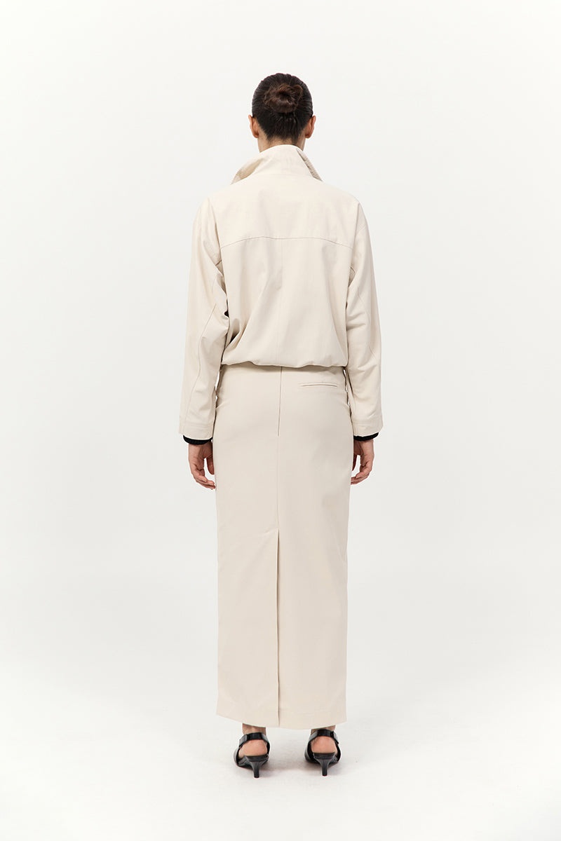 Minimal Column Skirt - Putty - 6