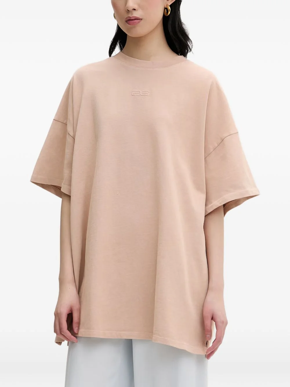JioGZ logo-embroidered oversized T-shirt - 1