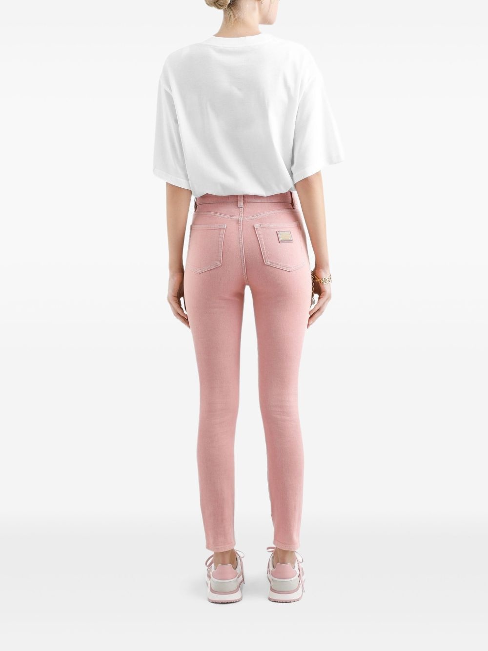 logo-plaque jeans - 3