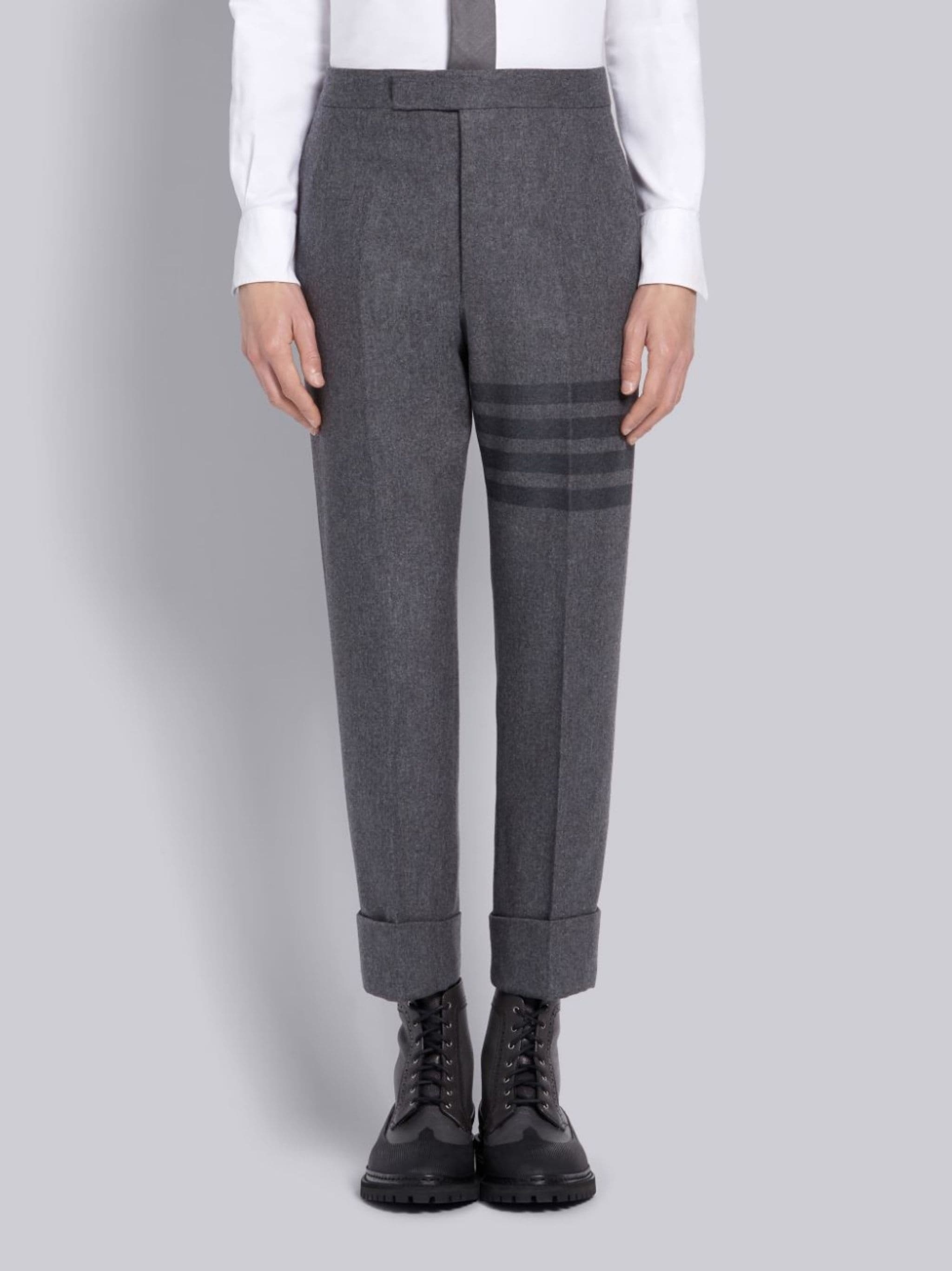 tonal 4-Bar flannel trousers - 1