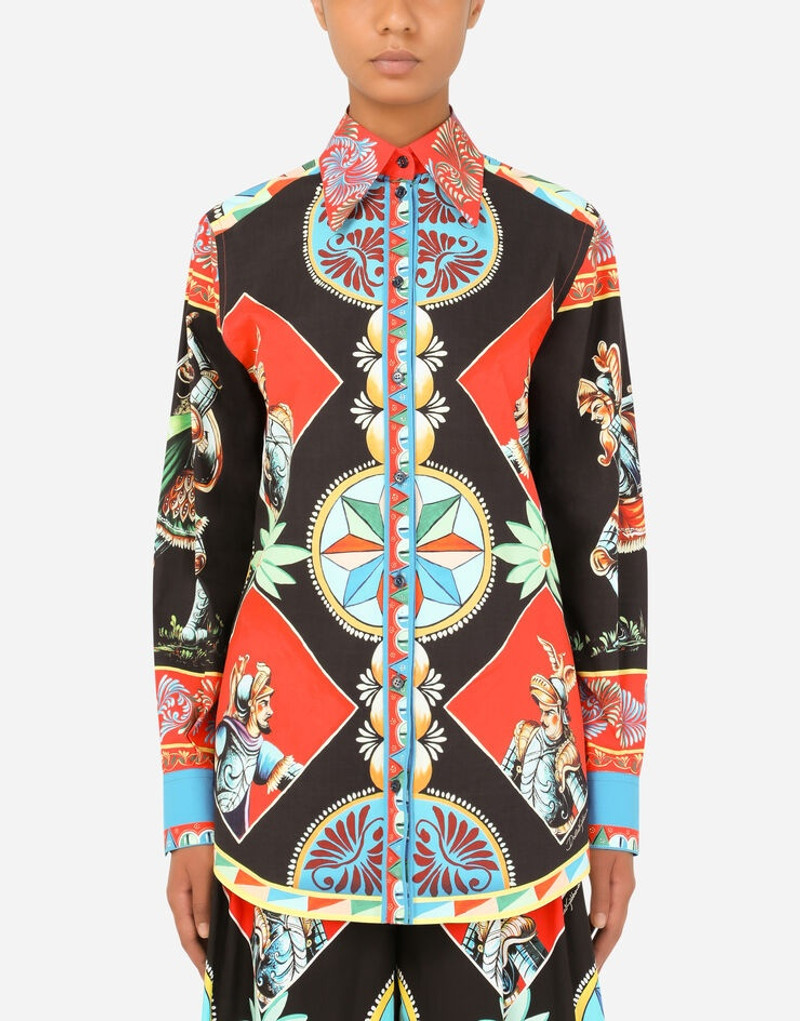 Carretto-print poplin shirt 1