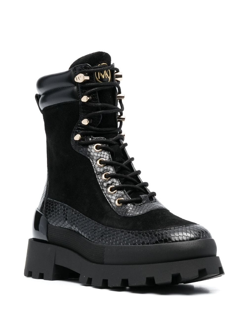 MICHAEL KORS Rowan lace-up leather boots outlook