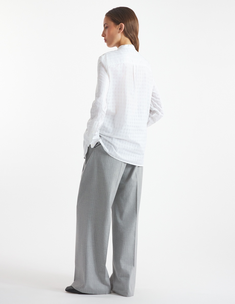 STAND COLLAR SHIRT - 5