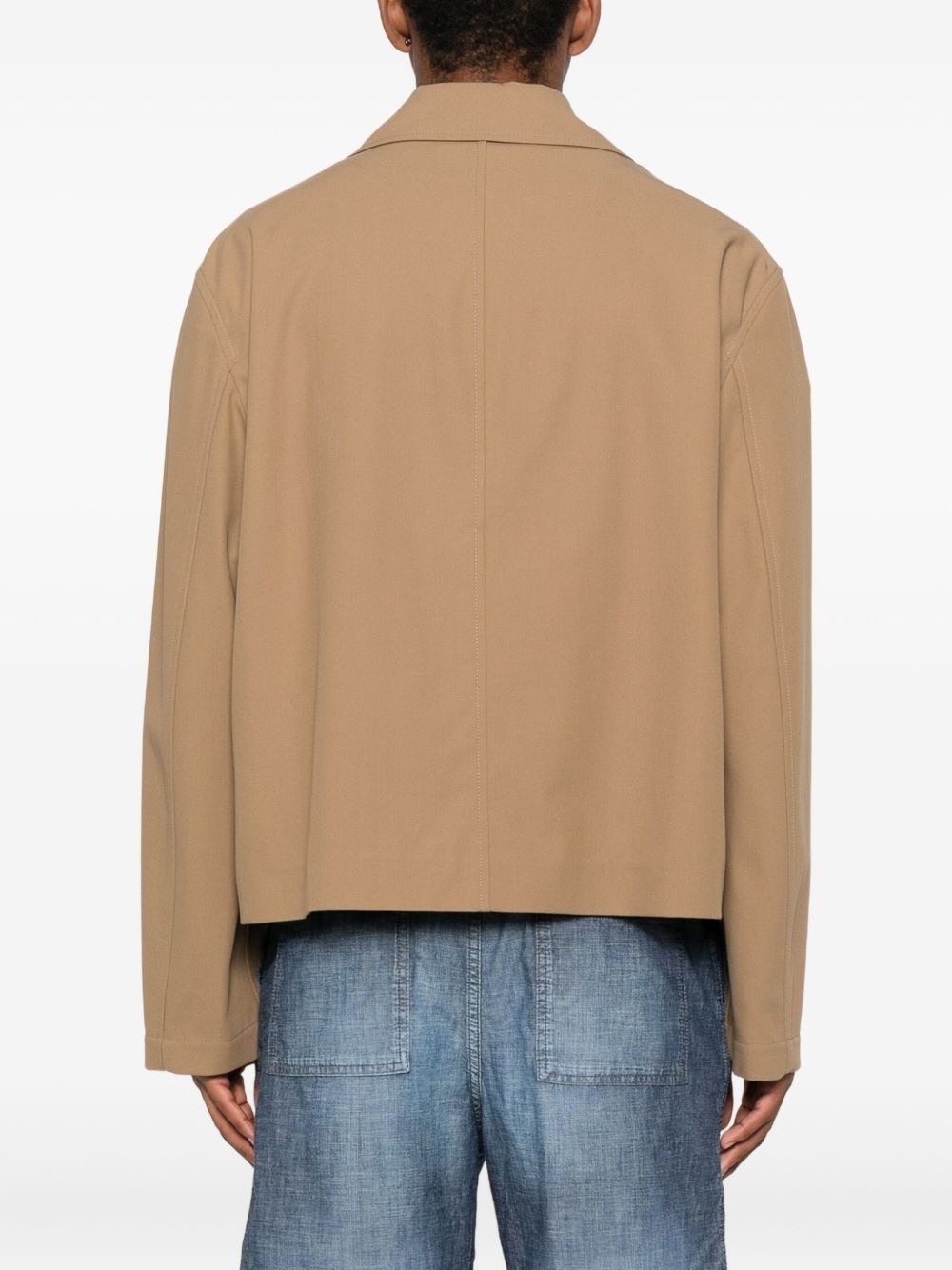 Anagram-debossed cotton jacket - 4