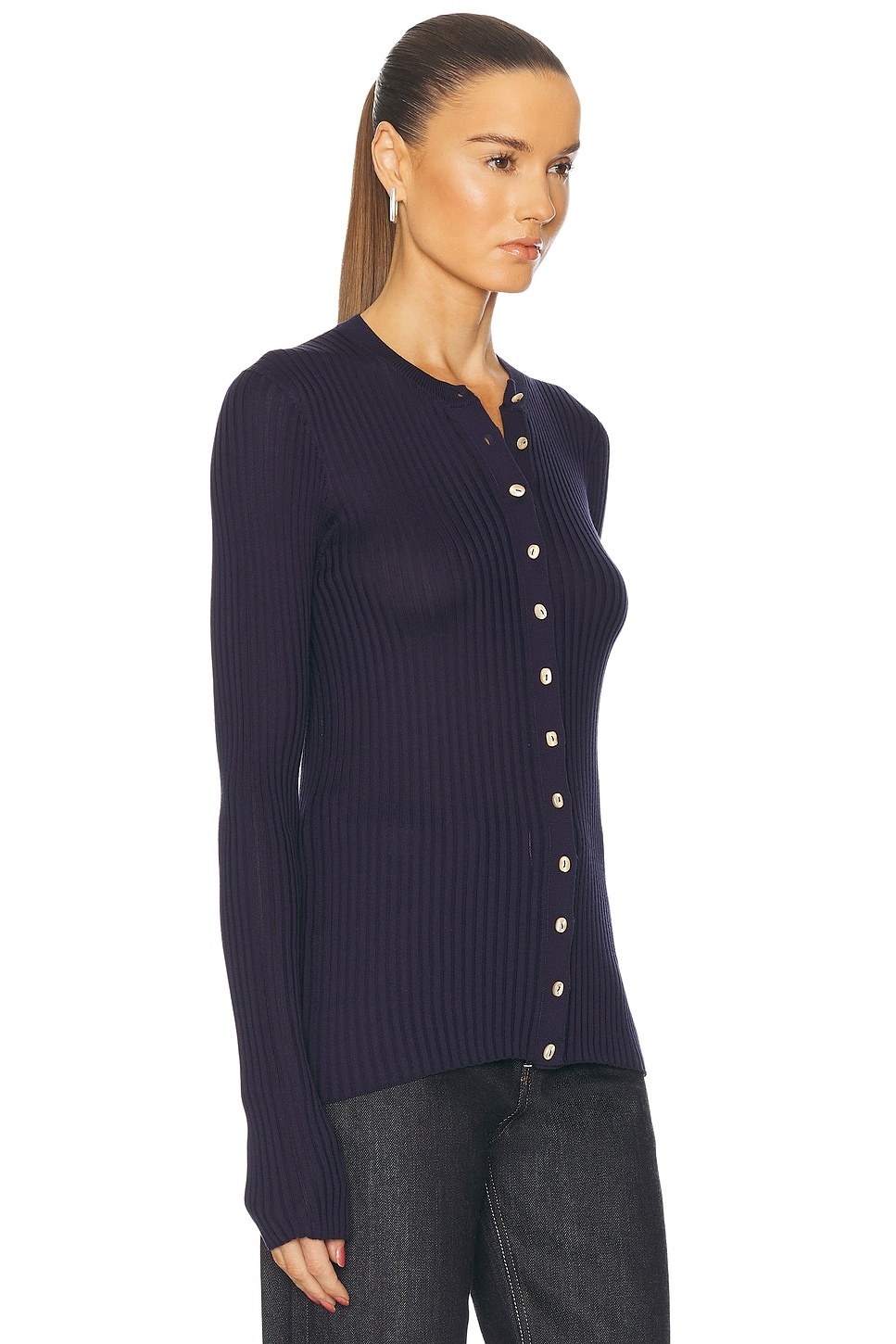 Rib Knit Cardigan - 2