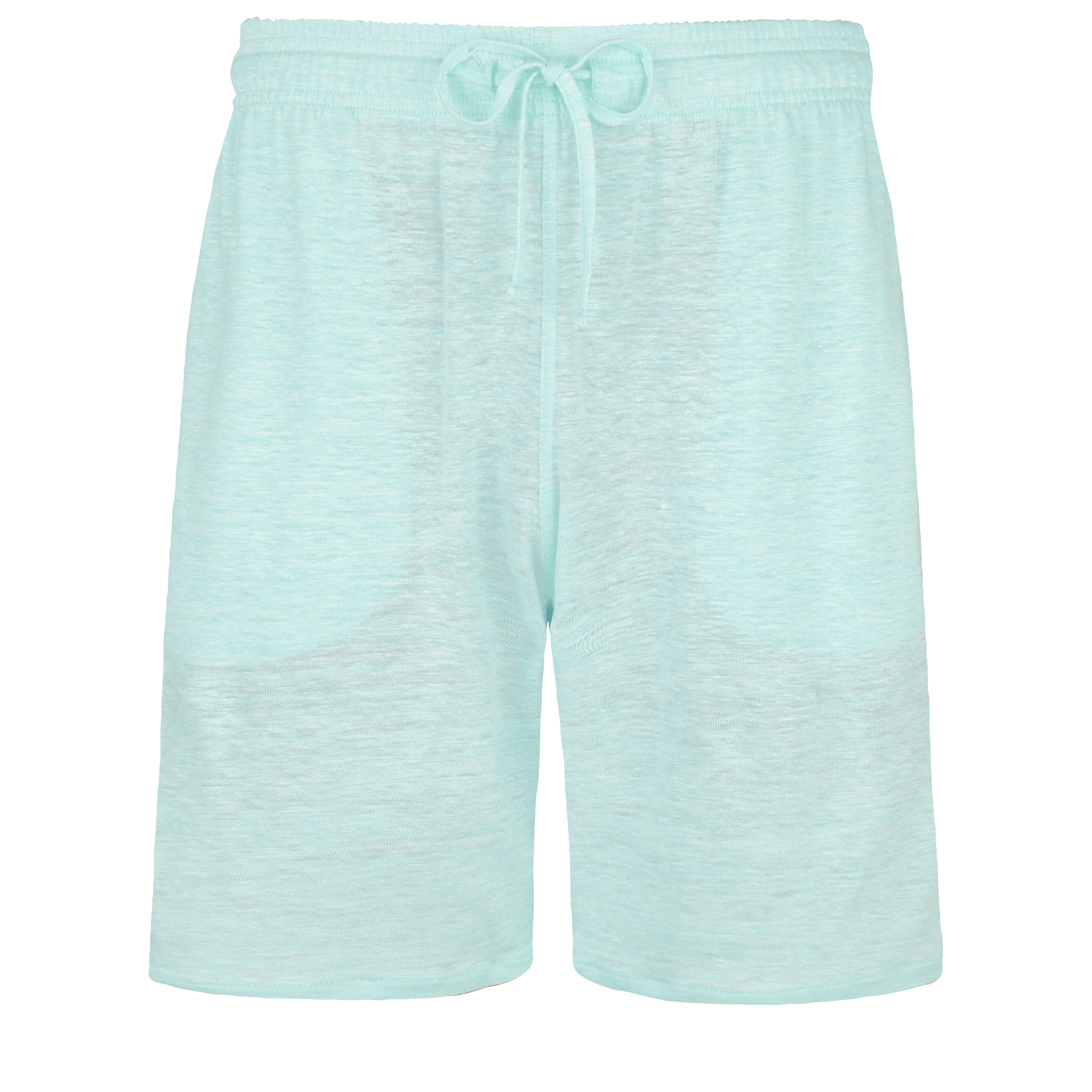 Unisex Linen Bermuda Shorts Solid - 1