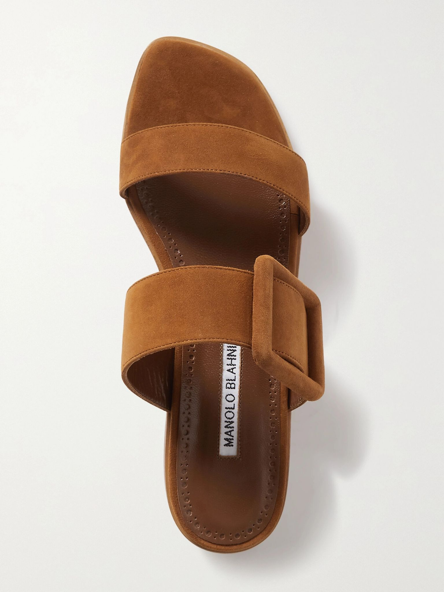 Tituba buckled suede sandals Tan - 5