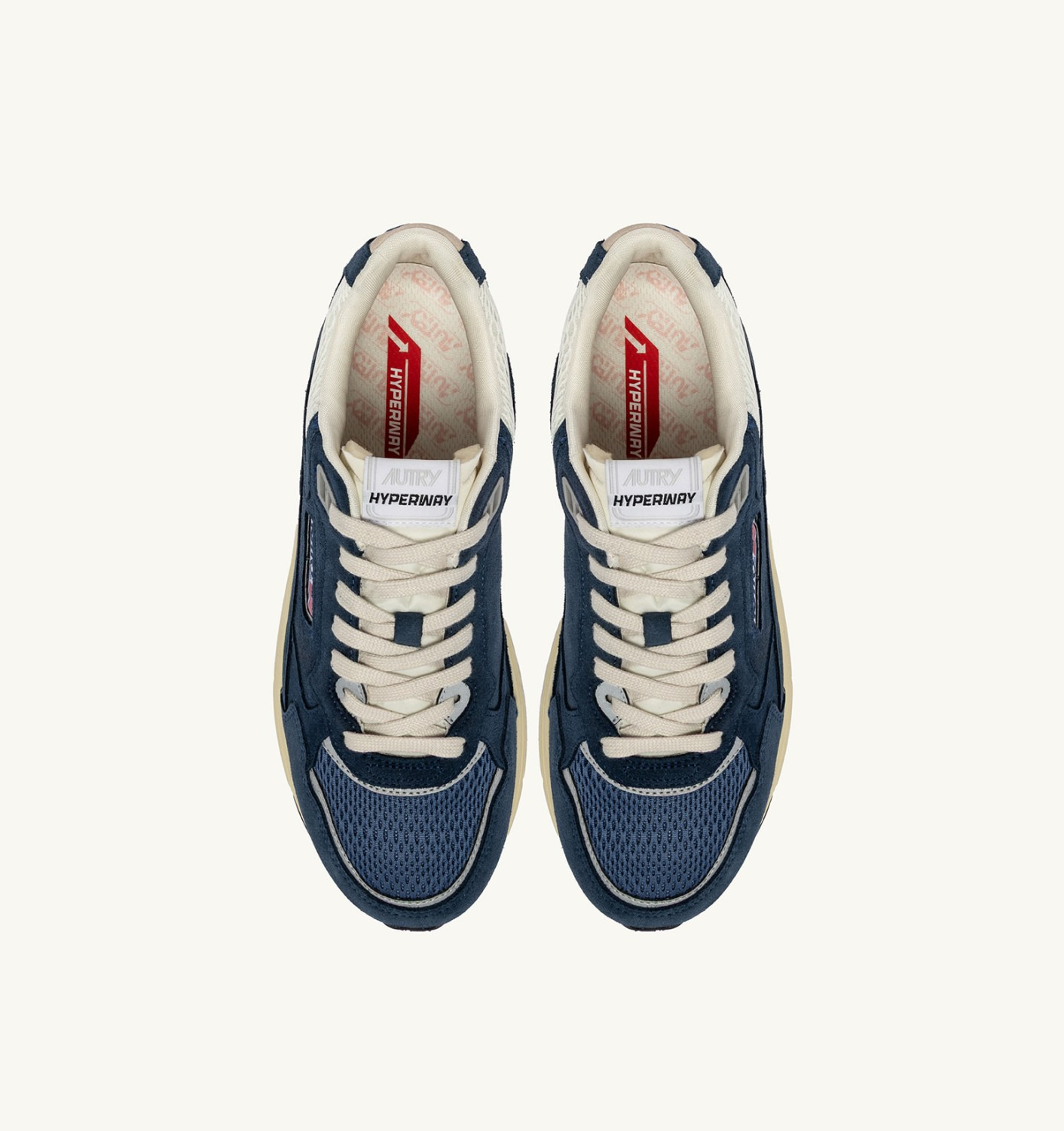 HYPERWAY SNEAKERS IN ENSIGN BLUE AND SILVER-TONE SUEDE AND MESH - 5