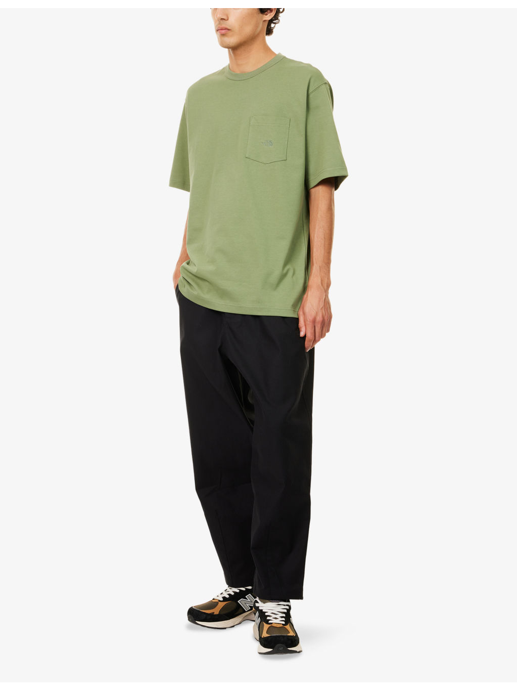 Embroidered-Logo patch-Pocket Cotton T-Shirt - 2