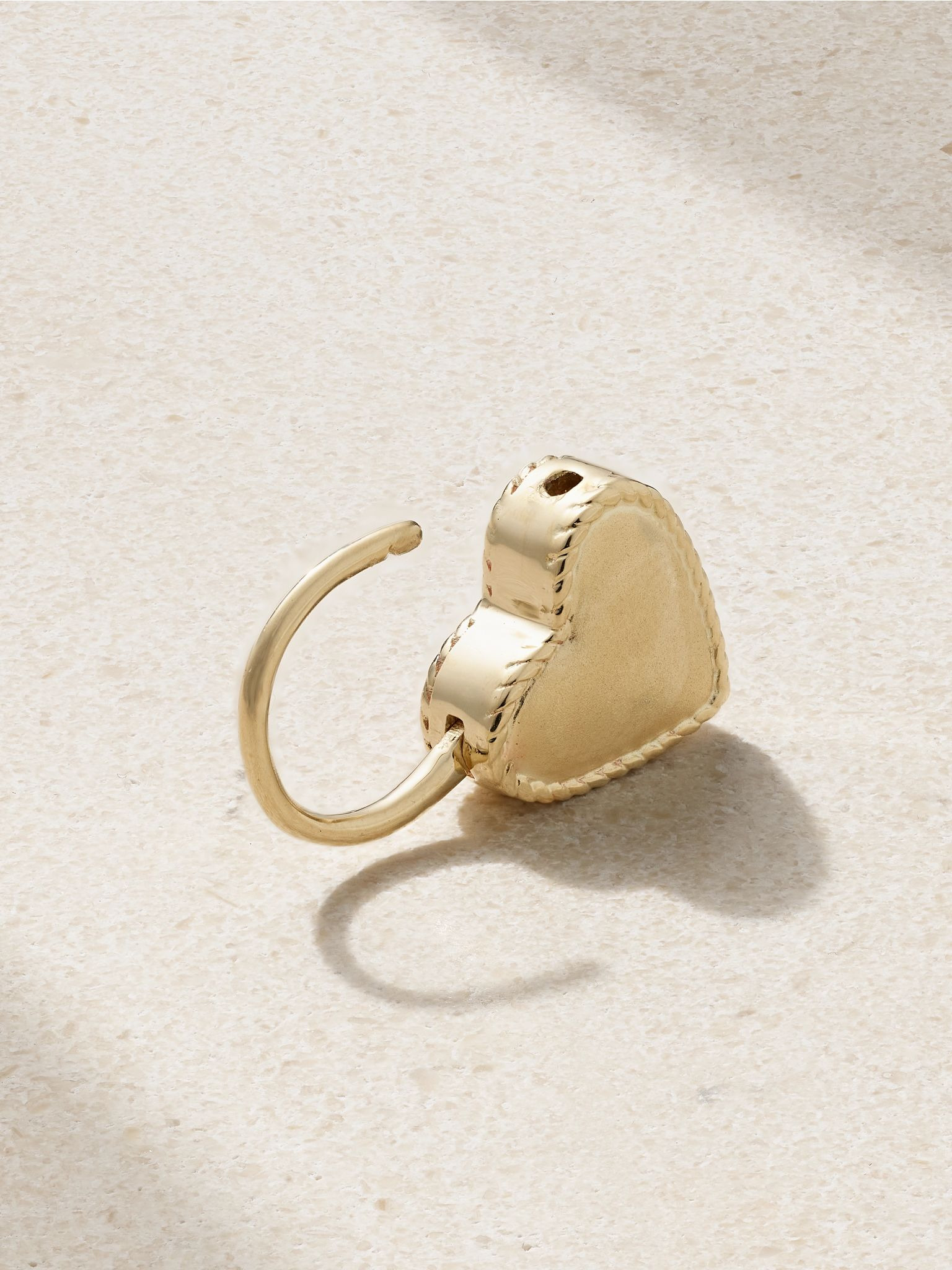 Créole Cadenas Coeur 9-karat gold sapphire single earring Multi - 3