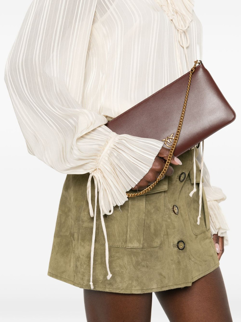 PINKO chain logo clutch bag outlook
