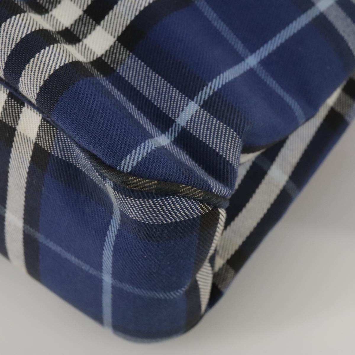 Burberry Nova Check Hand Bag Canvas Blue - 14