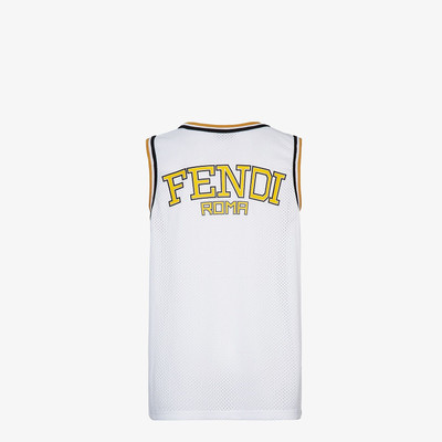 FENDI White tech mesh sweater outlook