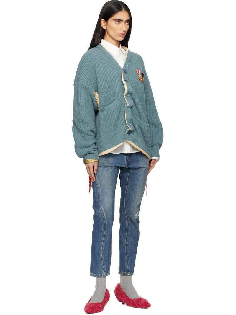 UNDERCOVER Blue Beaded Jeans outlook