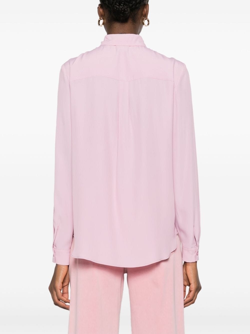 button-up crepe shirt - 4