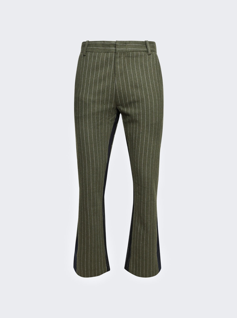 Pinstripe Carpenter Pant Olive - 1