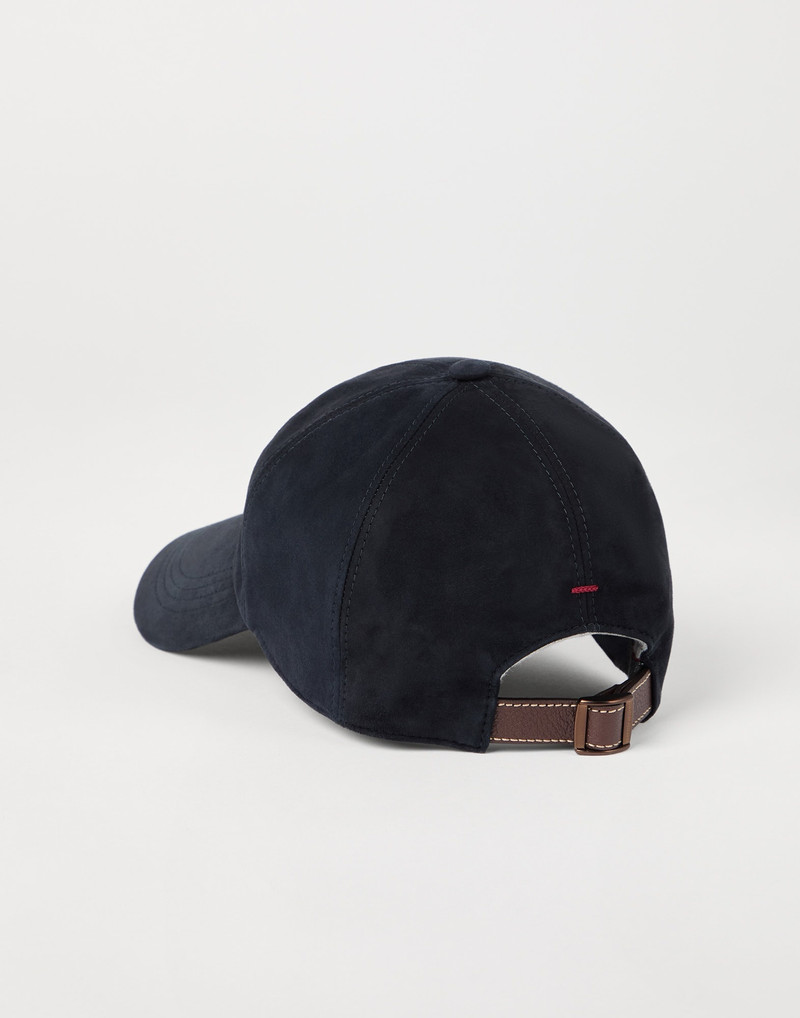 Brunello Cucinelli Suede baseball cap with embroidered logo outlook
