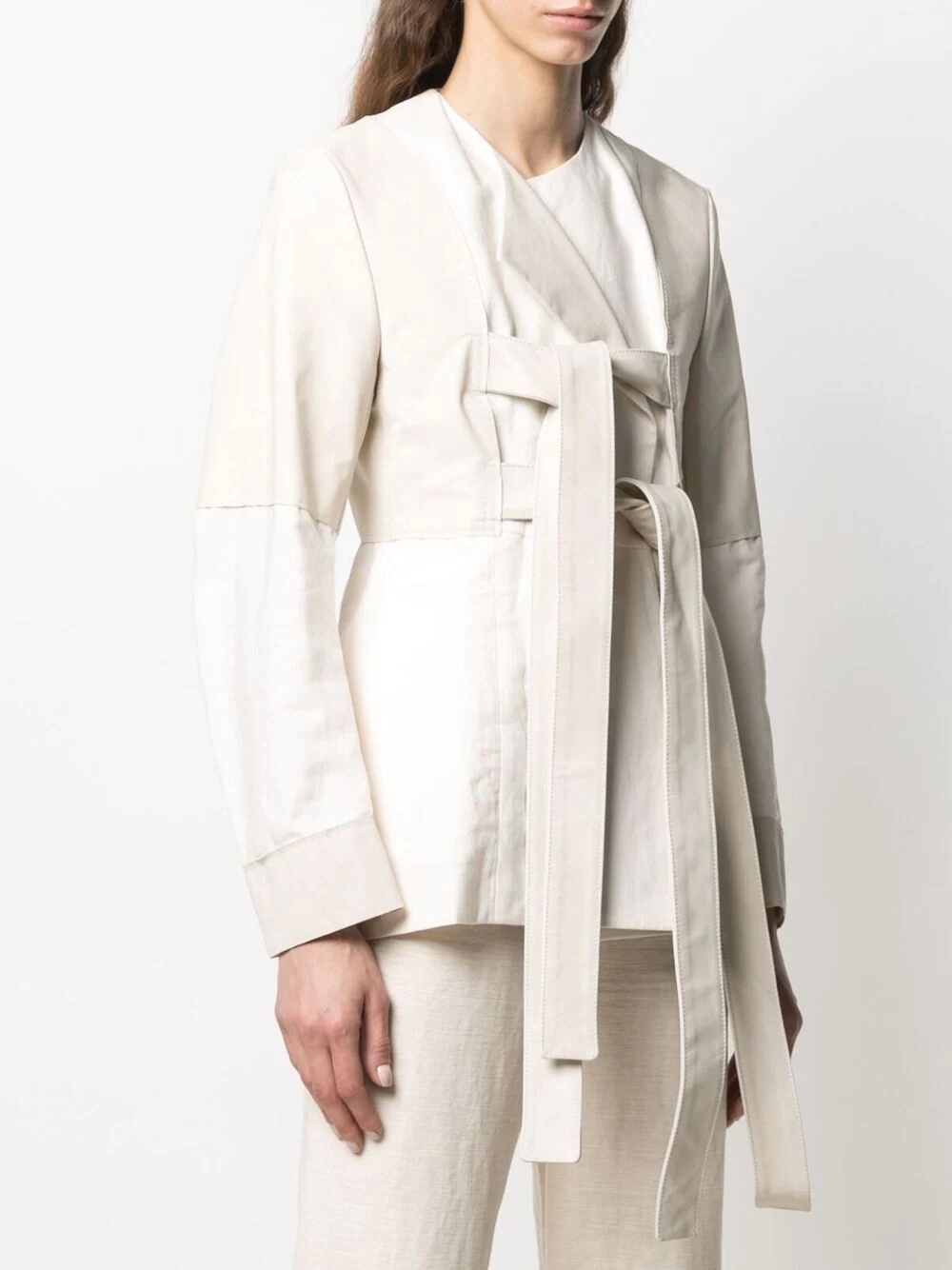 tie-front wrap blazer - 3