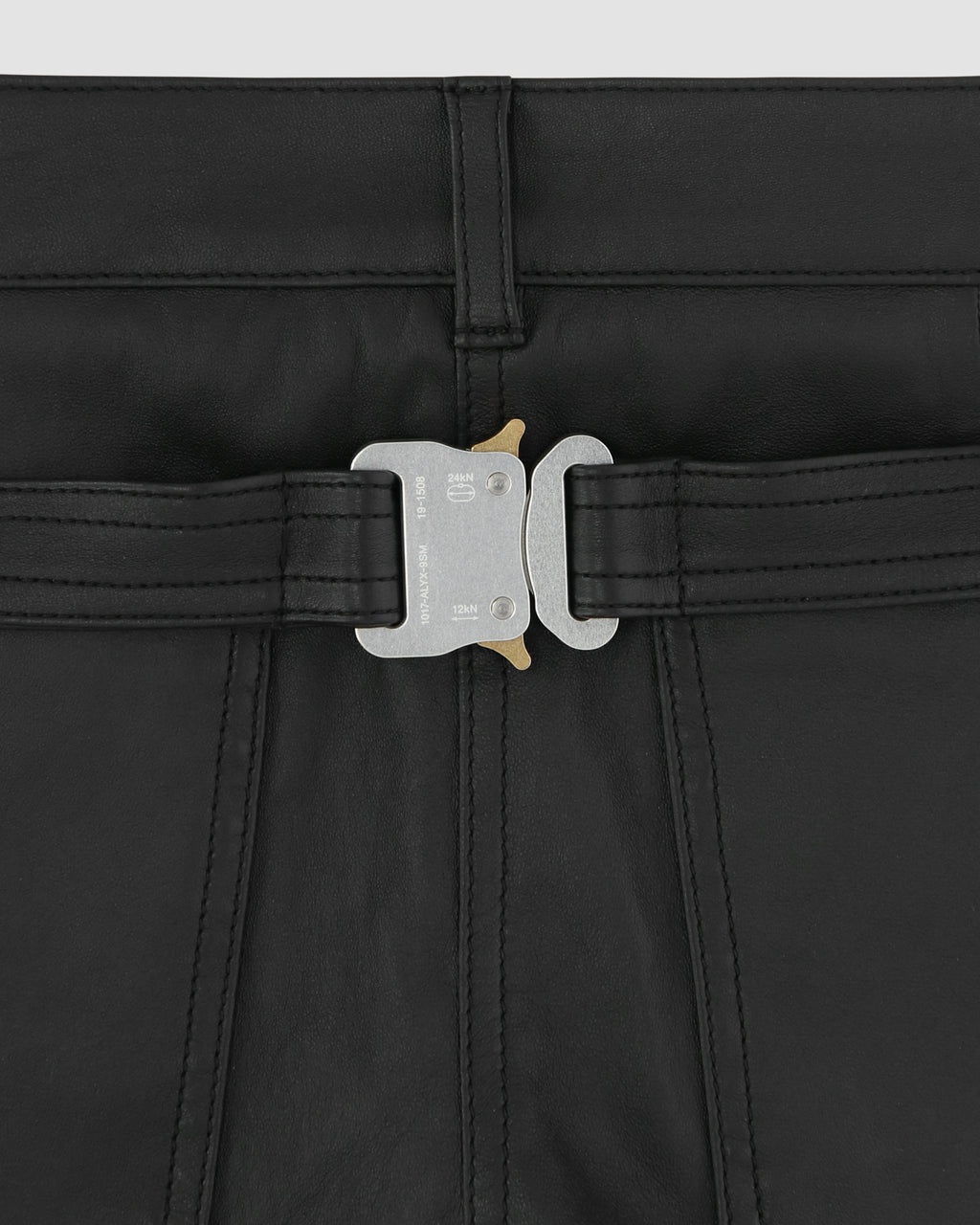 BACK BUCKLE LEATHER PANT - 6