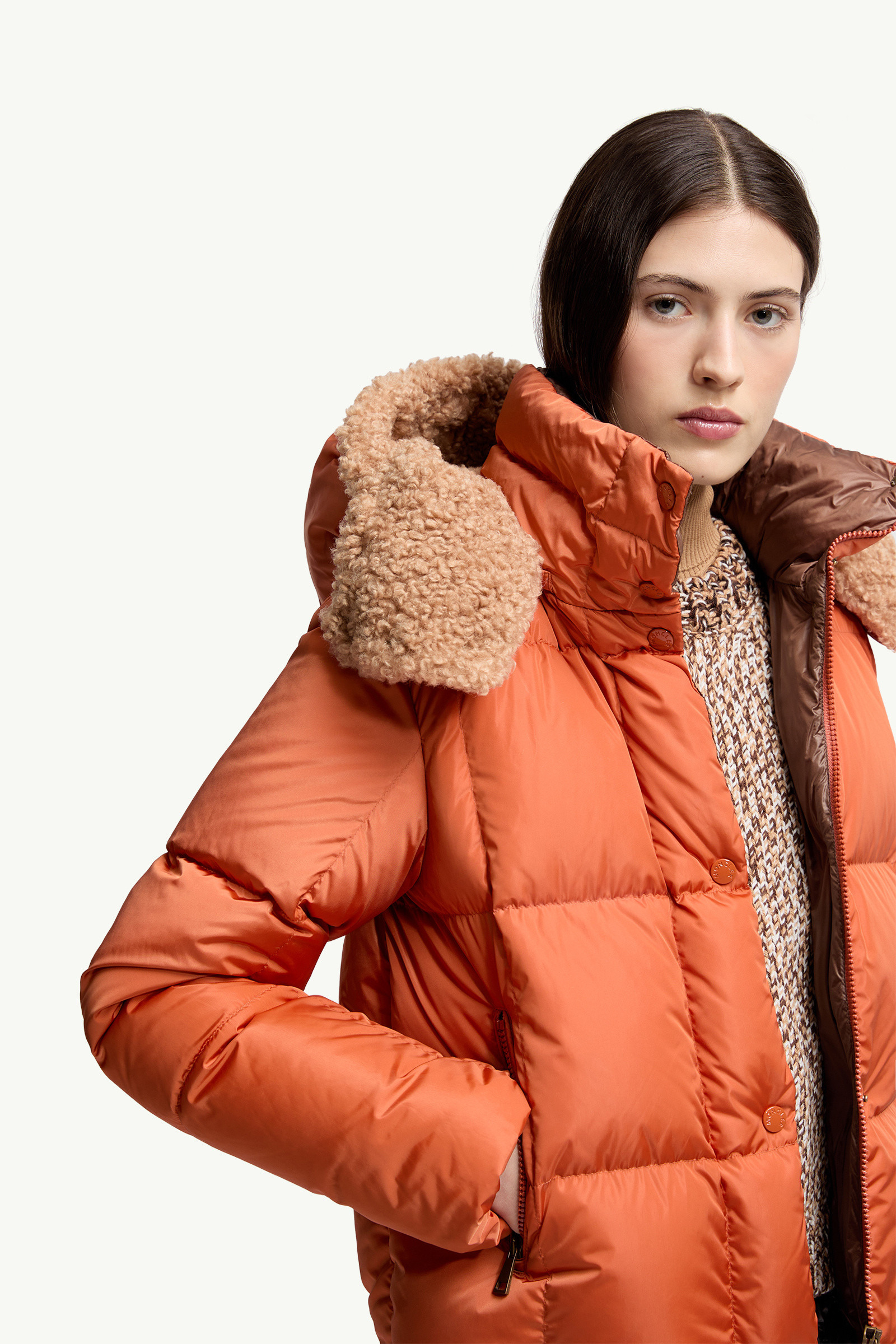 Castelnou Square-Quilted Hooded Short Down Jacket - 7