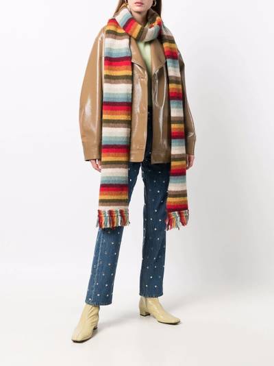 Alanui striped fringed scarf outlook