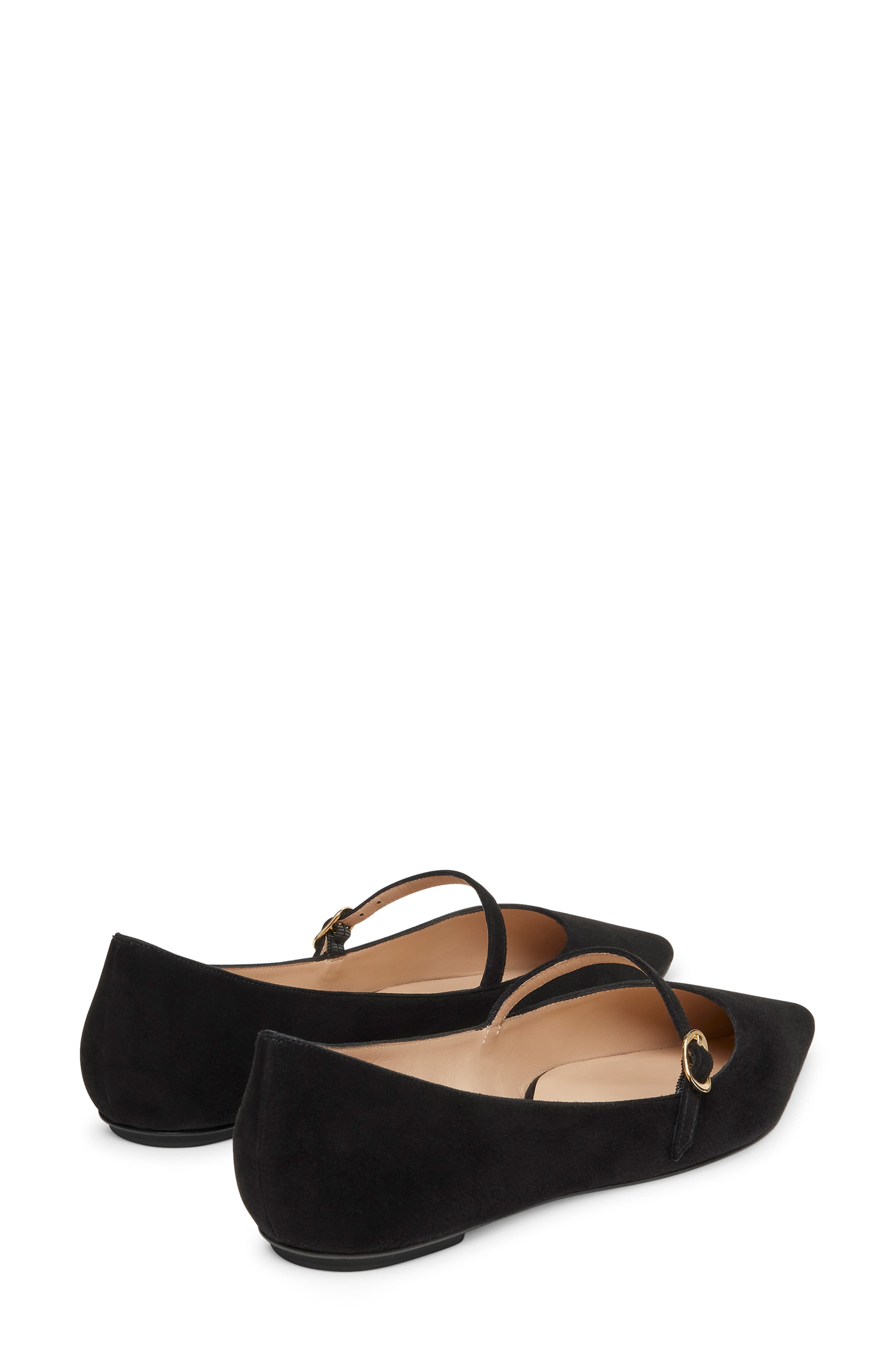 Stuart Weitzman Emilia Mary Jane Flat in Black/black at Nordstrom - 2
