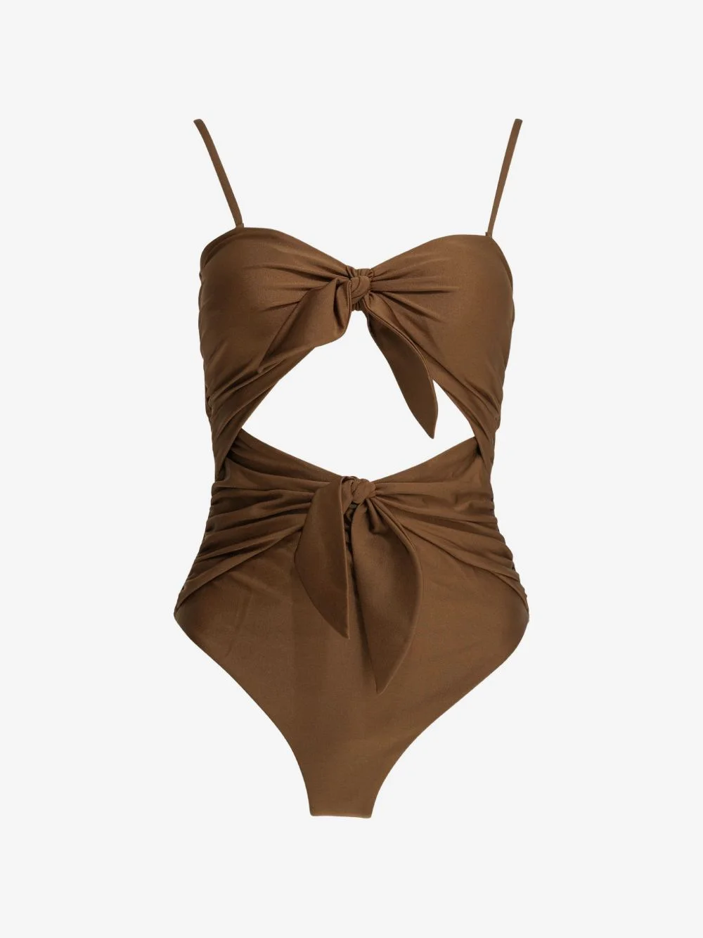 cut-out bow-detail swimsuit - 1