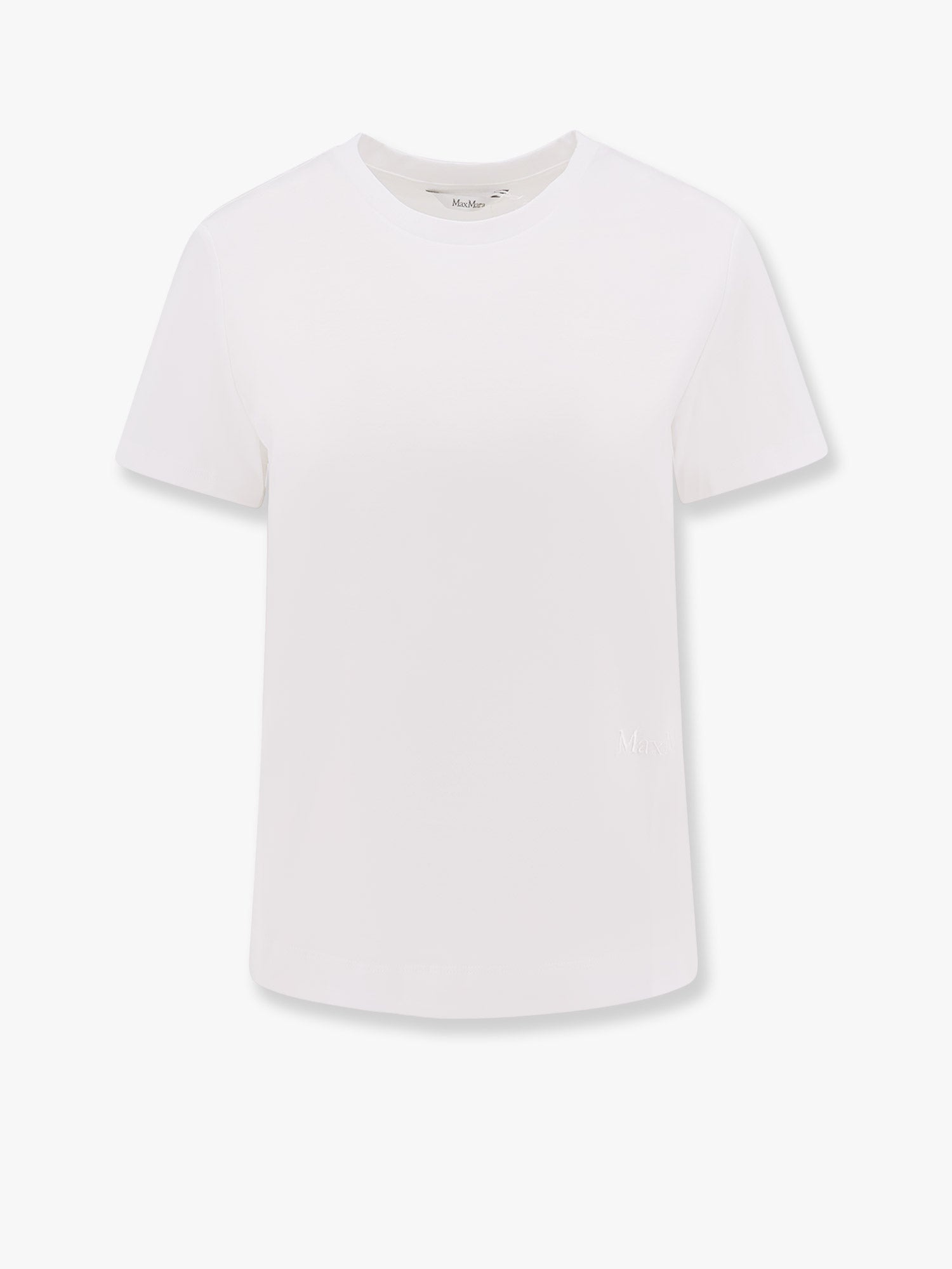 Max Mara Nerina Cotton T-Shirt With Max Mara Embroidery - 1