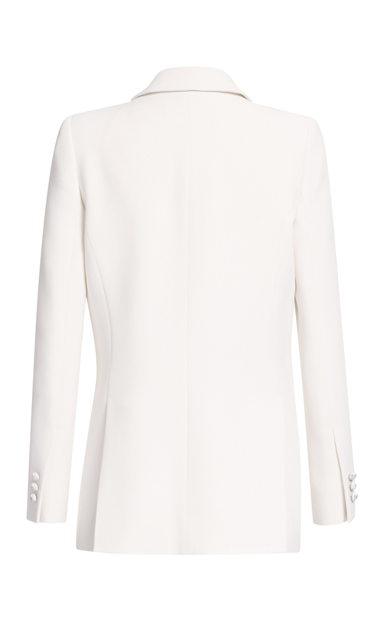 Crystal-Embellished Cady Wrap Blazer white - 3