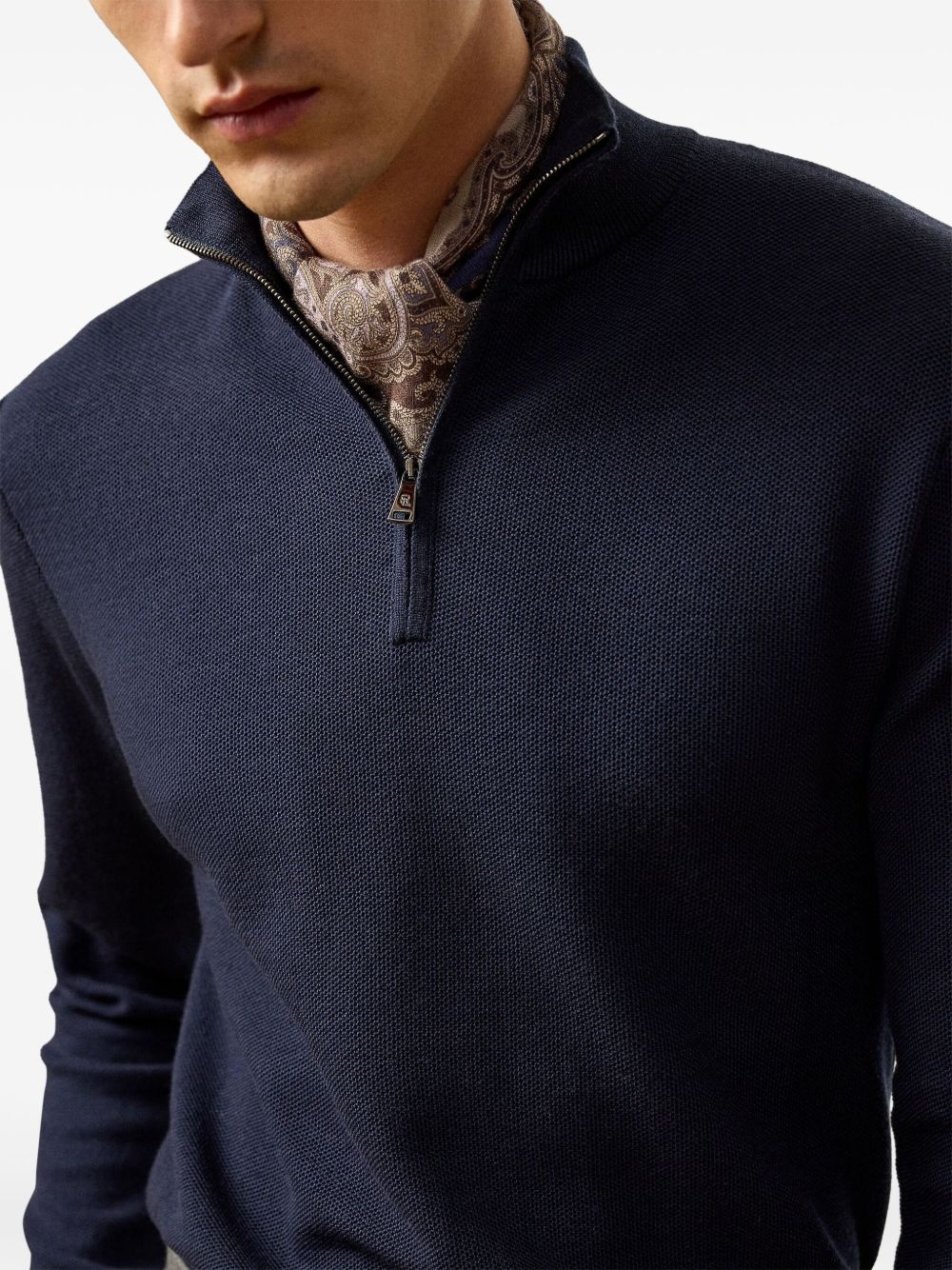 piqué-weave wool sweater - 3