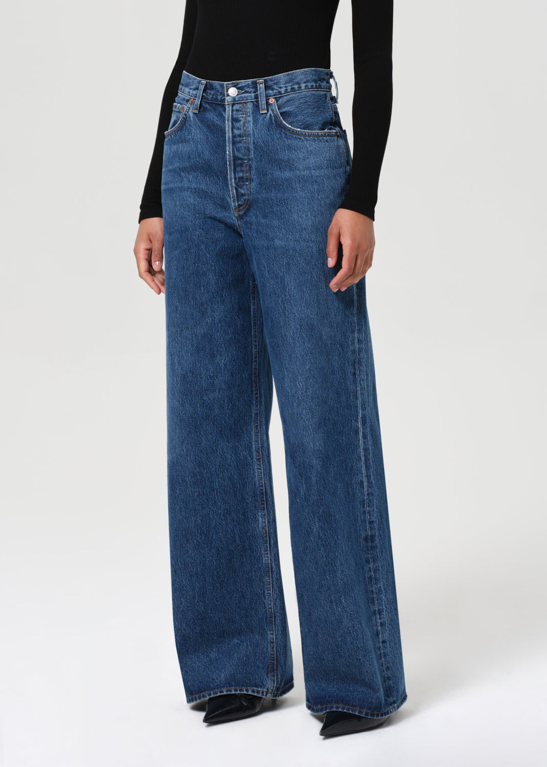 DAME HIGH RISE WIDE LEG NO CUFF PETITE IN ENAMOUR - 5