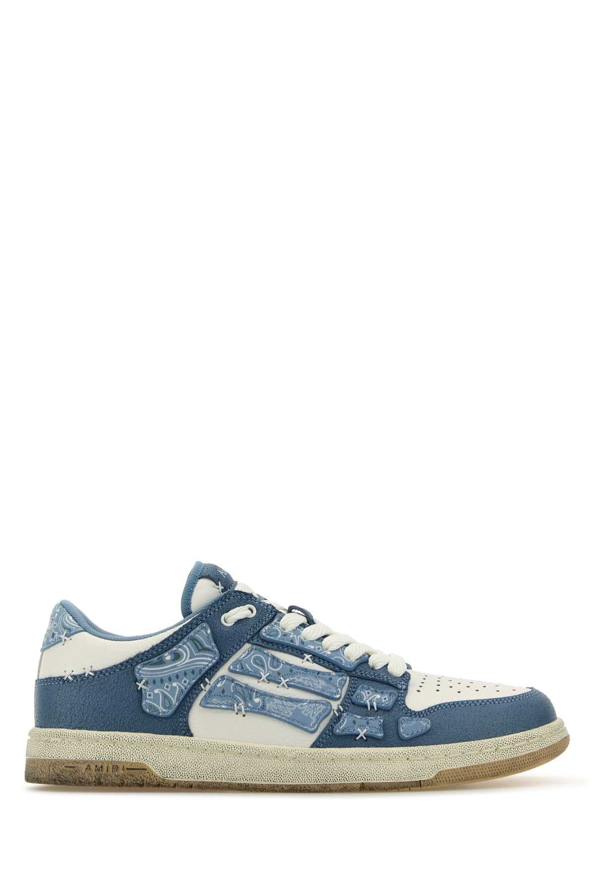 Amiri Men Tow-Tone Leather Bandana Skel Sneakers - 1