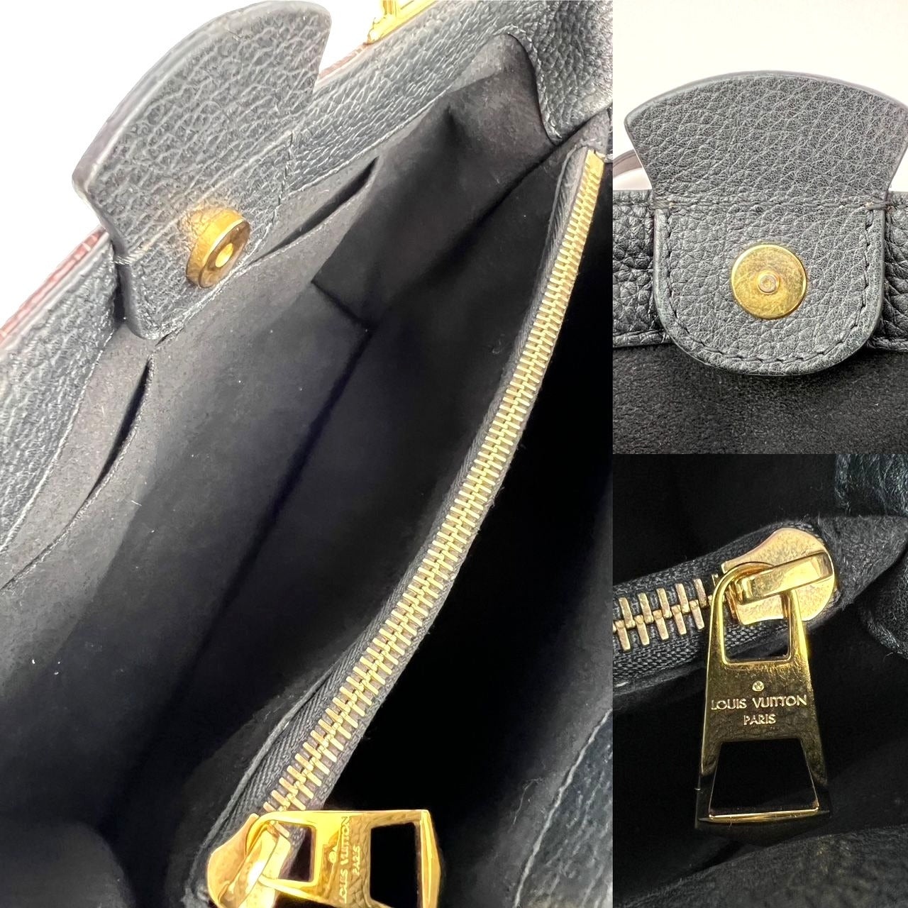 Louis Vuitton Damier EbeneCuir Taurillon Brittany Black Shoulder Bag - 4