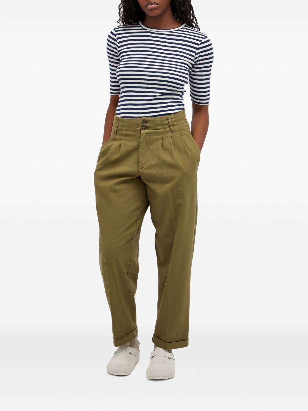 pleated-front trousers - 2