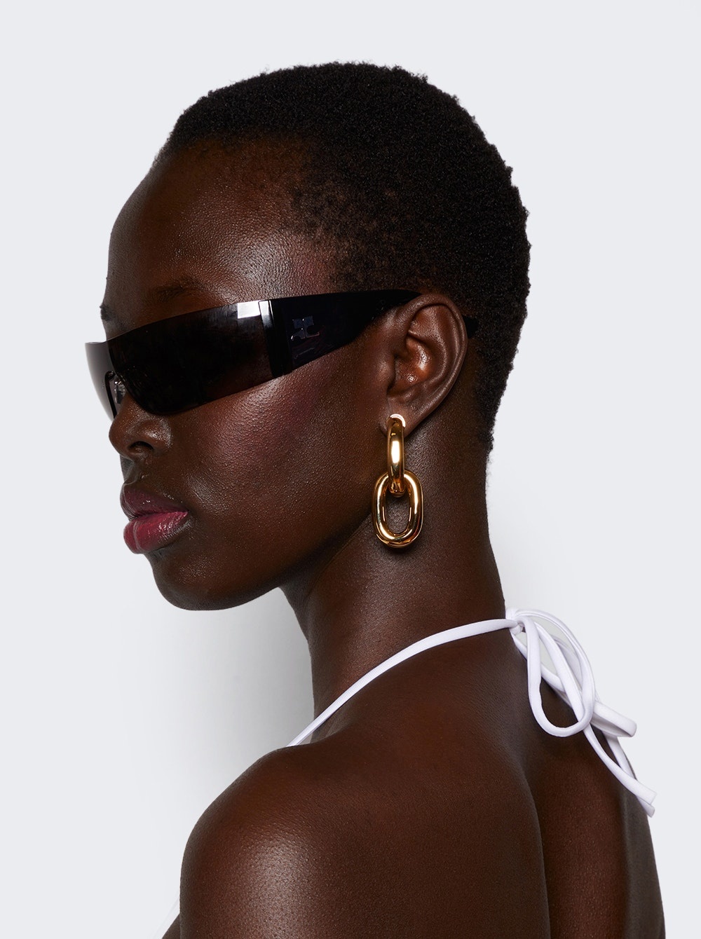 Double Xl Link Earrings Gold - 3