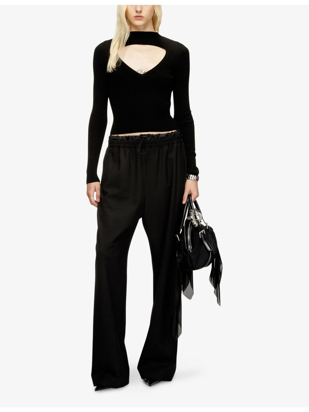 M-Olina Cut-Out Wool Knitted Top - 2