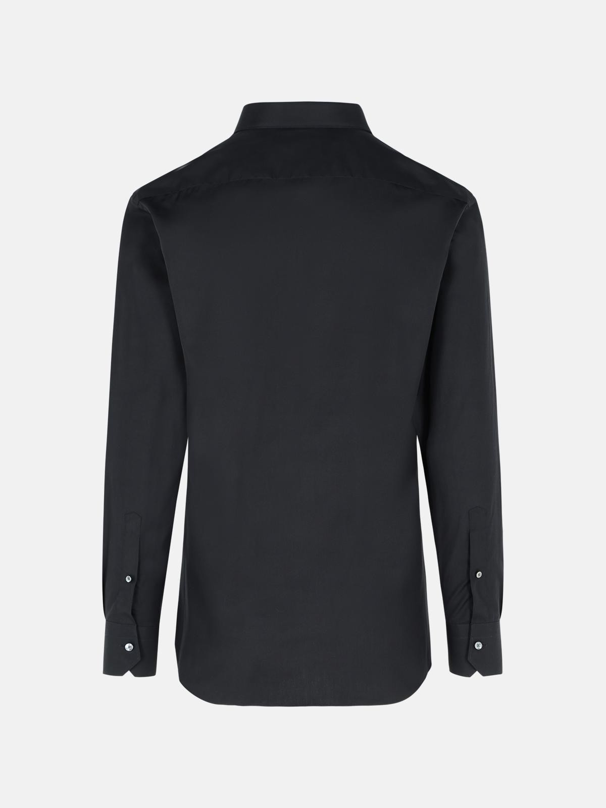'TROFEO' BLACK COTTON SHIRT - 3