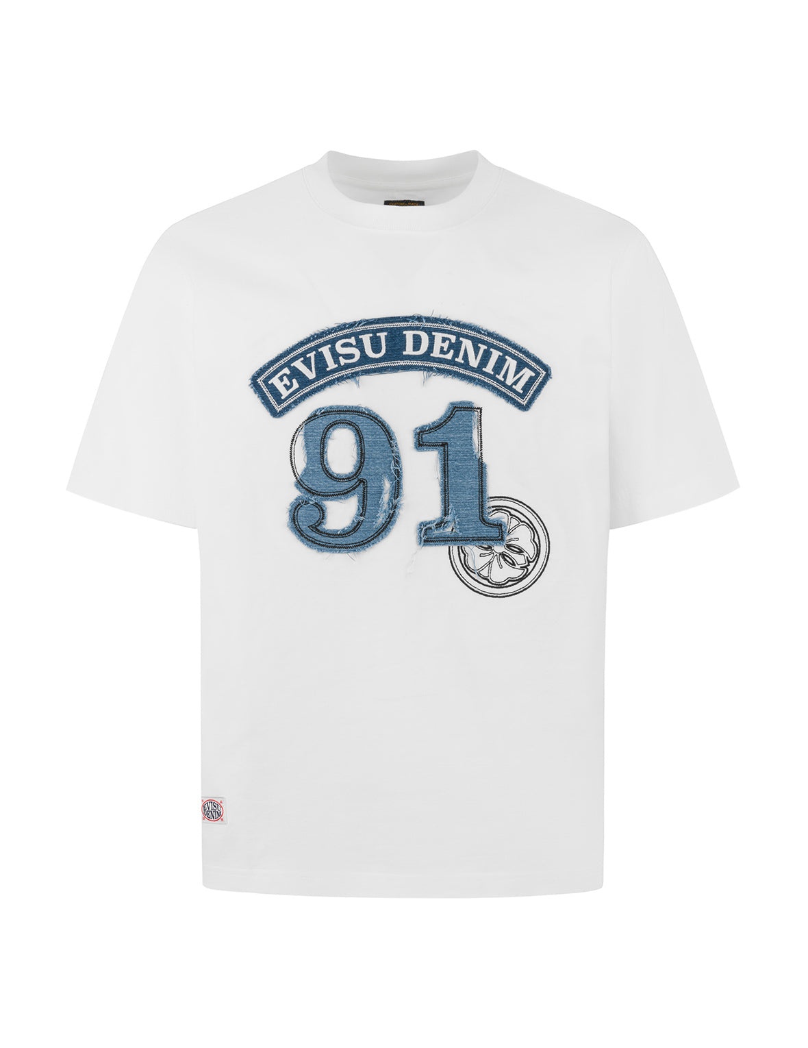 Logo and "91" Appliqué Embroidery Relax Fit T-shirt - 9