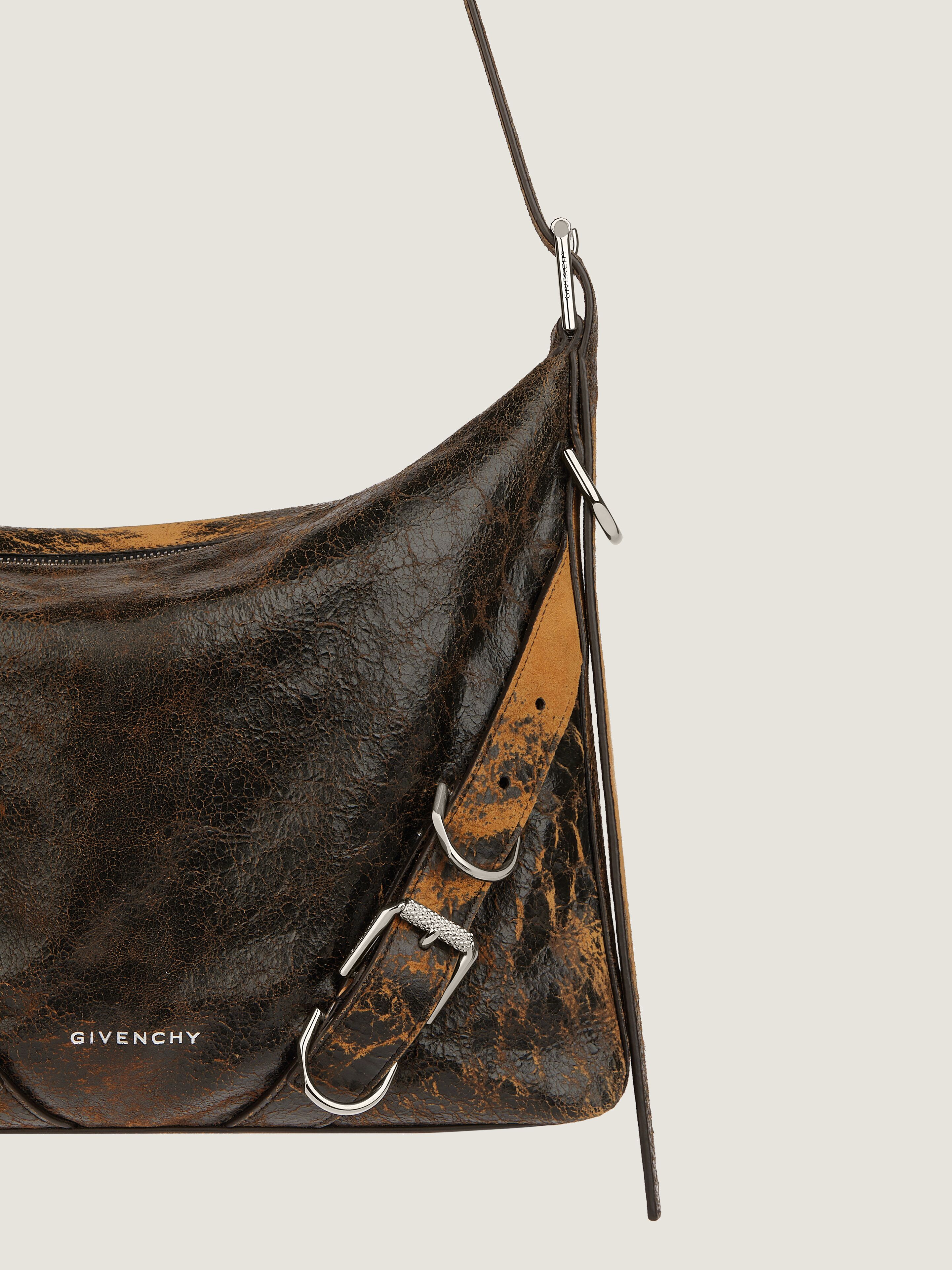 VOYOU CROSSBODY BAG IN CRACKLED LEATHER - 5