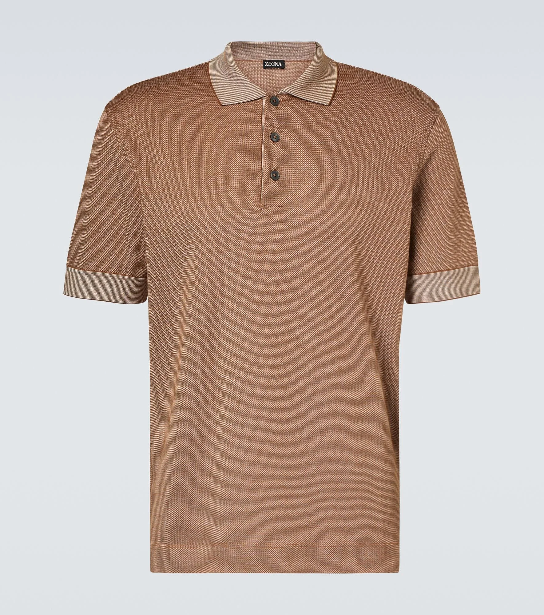 Cotton-blend polo shirt - 1